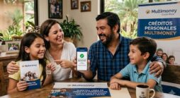 persona solicitando el préstamo Multimoney desde el celular