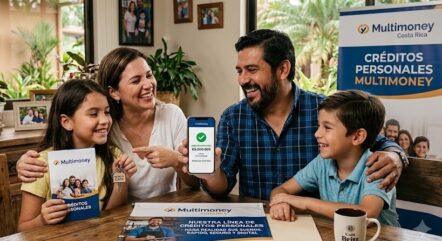 persona solicitando el préstamo Multimoney desde el celular