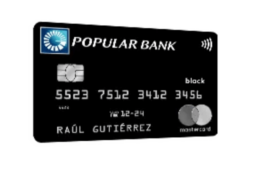 Tarjeta MasterCard Black Internacional del Banco Popular