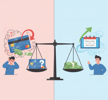empréstimo ou cartão de crédito