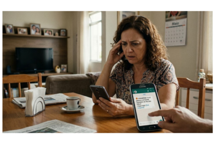 Golpe do brinde das mães no WhatsApp