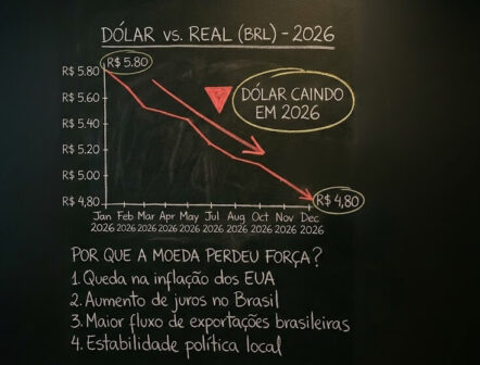 Dólar caindo em 2026: por que a moeda perdeu força?