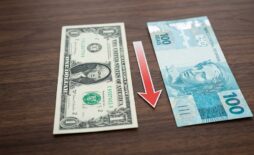 dólar recua