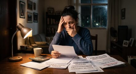 pessoa anotando num papel o motivo da última dívida para não voltar a dever